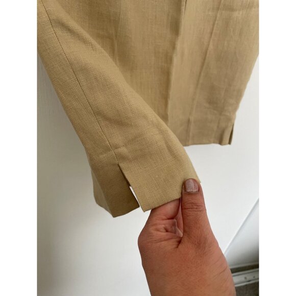 NWT Laura Ashley Summer Gold Latte Chino Pants Linen Trousers - Picture 9 of 9